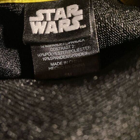 Graphic Star Wars Black Zip Up Athletic Top Mesh Back Size Small - Picture 6 of 7